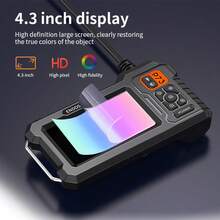 NATFIRE 4.3" HD Industrial Endoscope Camera With Light,Inspection Borescope With IPS Screen, 16.5FT Semi-Rigid Cord, IP67 Waterproof , Ideal For Maintenance & Machine Inspecting Walls, Vents, Automotive Engines, Sewers And Tools,Pipes,Gift For Men - P73 - View 6