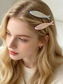 Creative Sardine Can Hair Clip Set, Sardine Storage Box, Sardine Hair Clip, Hair Accessory, Sardine Can Container, Small Accessory Storage Box, Daily Decorative Gift - Multicolor - View 6