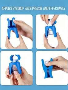 Easy-Grip Portable Eye Drop Aid, Reusable, Compatible With Most Standard Eye Drop Bottles, Suitable For Elderly And Children, Easy Self-Application Without Hand Tremors, Prevents Medication Waste And Eye Contact Infection, Compact Space-Saving Design, Portable For Home, Office, Travel, Daily Eye Care Essential, All-Age Eye Drop Aid Bracket - View 4