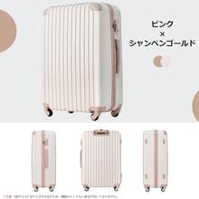 スーツケース キャリーバッグ キャリーケース 超軽量 TSAロック搭載 機内持込 360度回転 ファスナー式 国際的 半鏡面 人気色 - ピンク - チェックする 6