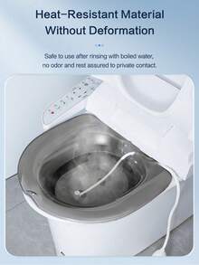 Cofoe Sitz Bath For Toilet Seat - Yoni Steam Seat With Manual Flushing Device- Sitz Bath For Hemorrhoids And Postpartum Care - Portable Bidet Temperature Resistant - Universal Fit - View 6