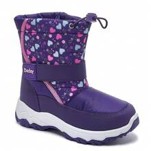 Girls' Winter Outdoor Warm Snow Boots - Purple - View 7