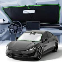 1pc Portable Heat-Insulating Sunshade, Single-Piece Car Sunshade, Specially Designed For Car Front Windshield, Titanium Silver Upgraded Thickened Sunshade, Effectively Blocks Sunlight, Easy To Install, High-Quality Fabric, Practical For Car Interior In Summer, Suitable For Travel And Camping, Fits Sedans, SUVs And Trucks - A - View 7