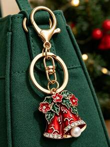 2026 New Christmas Bell Keychain, Christmas Gifts, Bag Charms, Car, Keyring, Purse Charms, Keychains For Backpack, Key Holder - Multicolor - View 2