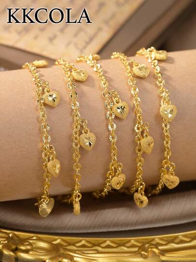 KKCOLA 1 Fashion Heart Bracelet Perfect For Parties, Festivals, Daily Wear-Ideal For Giving To Lovers, Mothers, Or Daughters As Accessories