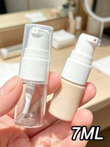 Refillable Plastic Pump Lotion Dispenser Bottle With Nozzle Includes A Funnel, Portable Travel Cosmetic Container For Essence Foundation Moisturizer, Skincare Sample Testing Storage Bottle,Small Travel Accessory Container - Multicolor - View 1