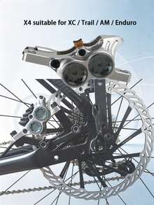 ZRACE M1/X2/X4 Silver Black Mountain Bike Hydraulic Brake, Full CNC Lightweight Design, Mountain Bike Oil Disc Brake Front And Rear Wheels - Black - View 7