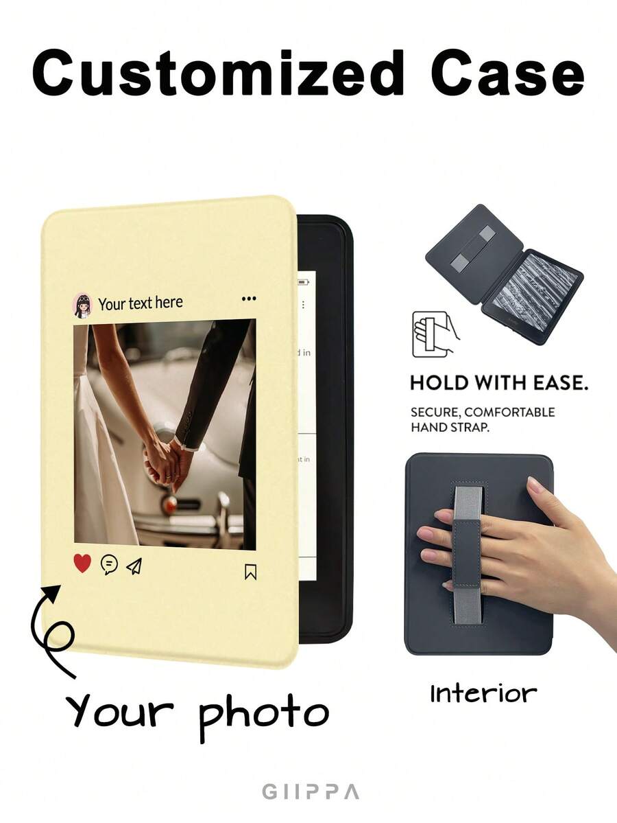 GIIPPA 1件客製化照片 Kindle 電子閱讀器保護殼,附自動喚醒/睡眠功能,輕巧便攜,完美貼合並保護您的閱讀設備,畢業禮物、節日禮物、週年禮物、情人節禮物、生日禮物、婚禮禮物 - 彩色 - 查看 1