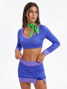 Women Two-Piece Outfits - Purple - View 9