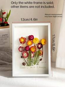 1pc Wooden DIY Decorative Photo Frame, Used For Making Dried Flower Frame, Photo Display Frame, Birthday, Wedding, Anniversary Silhouette Box, National Day Gift, Frame Only - Multiple Styles - View 12