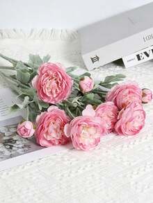 4pcs/6pcs Artificial Peony Flowers, Realistic Peony Flower Stems For Wedding, Party, Home Dining Table, Desktop Vase Display, Event Backdrop, Indoor Space Decoration, Multi-Scenario Layout Decorative Flower Stems - Multicolor - View 7