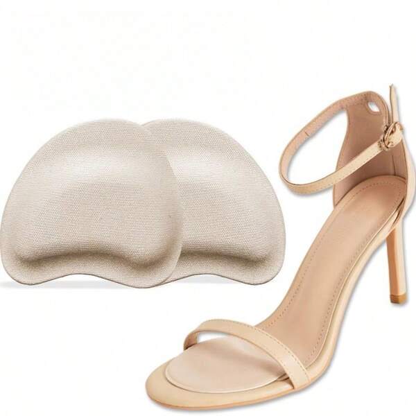 2pcs Women's High Heel Sandals Soft Metatarsal Forefoot Pads, Non-Slip Self-Adhesive Front Foot Cushion, Relieve Pain And Reduce Pressure, Invisible Insoles Suitable For Loose Shoes, Comfortable Foot Care Pads Prevent Blisters And Calluses