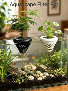 Aquarium Floating Plant Basket,Hanging Pot For Fish Tank Plant,Fish Tank Water Plant Cultivation Holder For Aquatic Growing, Betta Hydroponic Tool - Multicolor - View 2