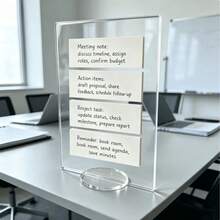 1pc Transparent Acrylic Memo Board And Memo Information Board Stand, Computer Screen Memo Clip Board, Message Board, Office Desk Accessory - Multiple Styles - View 11
