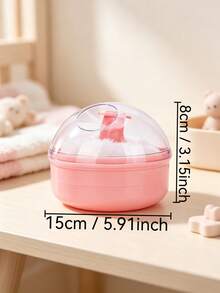 Baby Powder Puff Box With Portable Lid Storage Design, Paired With Soft Powder Puff, Smooth Application, Gentle Care For Delicate Skin, Multiple Colors Available, Suitable For Home And Travel, Providing A Thoughtful Daily Care Experience For Your Baby - Multicolor - View 2