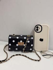 1PC Polka Dot Mini Crossbody Bag, Casual Minimalist Elegant Design, Adjustable Shoulder Strap, Suitable For Daily Outings And Travel, Can Easily Hold Daily Essentials, Fits Various Styles And Occasions - Multicolor - View 8