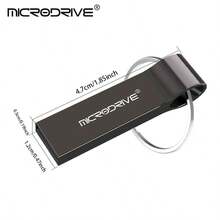 Microdrive Metal USB 2.0 Flash Drive Portable Thumb Drive With Key Ring Loop Waterproof Pendrive External Memory Stick For Laptop PC Computer Office Daily Storage - View 9