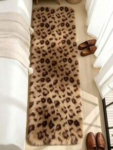 1 buah Karpet Motif Leopard Cokelat, Karpet Dekoratif, Dekorasi Kamar Tidur Musim Gugur/Musim Dingin, Karpet Tebal, Dekorasi Rumah, Karpet Ruang Tamu, Karpet Ruang Tamu Kecil, Karpet Kamar Tidur, Dekorasi Rumah Ruang Tamu - MultiWarna - View 4