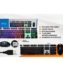Wired USB Gaming Keyboard with 7-Color RGB Backlight, Retro Round Silicone Keys Removable, Vintage Punk Design for Office and Gaming - Beis - Ver 8
