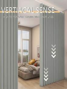 Foldable Door Curtain, Retractable Privacy Partition For Indoor Doorways, Suitable For Bedroom, Bathroom, Balcony And Hallway Dust-Proof Divider - Mb - View 1