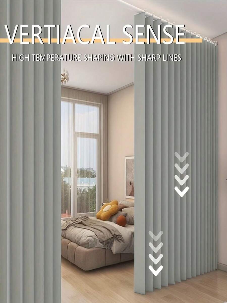 Foldable Door Curtain, Retractable Privacy Partition For Indoor Doorways, Suitable For Bedroom, Bathroom, Balcony And Hallway Dust-Proof Divider - Mb - View 1