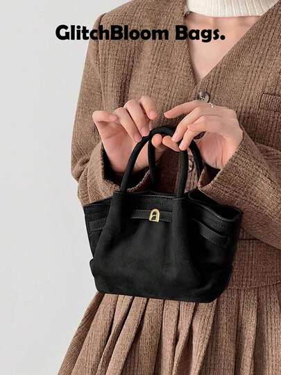 Women's Autumn/Winter Handbag, Velvet Lightweight Shopping & Commuting Bag, Women's Street Style Shopping Bag