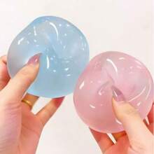 6cm Slow Rising Squishy Stress Relief Toy, High-Clarity TPR Crystal Gel Fill Hand Washable No Rebound Keychain, Oddly Satisfying Ultra-Soft ADHD Desk Decor (High-Value Appearance, Reusable) - Multicolor - View 2