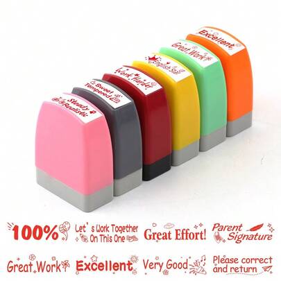 1. Stempel Hadiah Bahasa Inggris, Stempel Mainan Guru, Stempel Oli Otomatis, Stempel Komentar Menarik, Cocok Untuk Kantor, Sekolah, Perlengkapan Buku Tempel, Kebutuhan Kelas Guru, Perlengkapan Buku Harian.