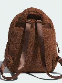 Adidas 新款W FLUFFY BP百搭雙肩背包 尺寸約： 26*20*12cm - 咖啡棕 - 查看 4