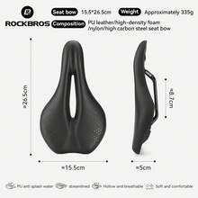 ROCKBROS 1pc Sports Comfortable Seat Cushion: Shock-Absorbing And Anti-Impact, With Hollow Air Channel For Heat Dissipation, Making Cycling More Comfortable - Black - View 7