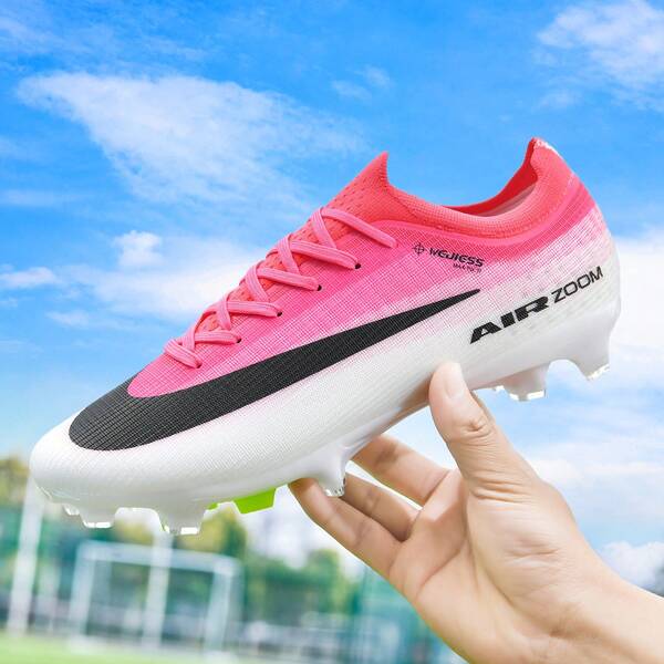 Unisex Anti-Slip Football Shoes, High-Top Durable Artificial Turf Soccer Sports Shoes
