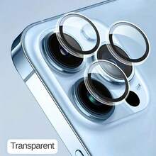3pcs Transparent Camera Lens Protector Film, Compatible With IPhone 11-17 Series, Including 17/17 Pro/17 Pro Max/17 Air/16/16e/11/12/13/14/14 Pro/14 Pro Max/15/15 Plus/15 Pro Max, High-Quality Tempered Glass, Transparent - Clear - View 3