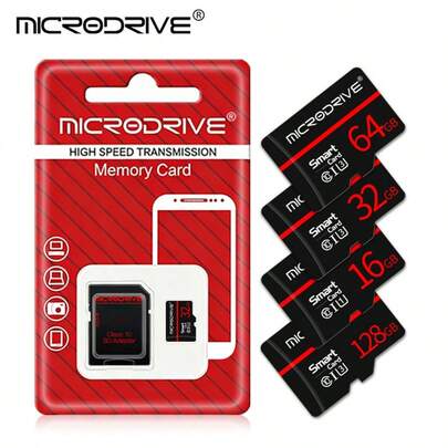 High Speed TF Micro SD Flash Memory Card 8GB 16GB 32GB 64GB 128GB Microdrive Storage Card With SD Adapter Compatible With Action Camera Dash Cam Phone