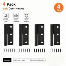 2/4pcs Black Lift Hinge 2.5 Inch (Approx. 6.3cm) Stainless Steel Detachable Small Lift Hinge Right Hand Slide Joint Flag Hinge Lift Up Cabinet Door Hinge - Black - View 9