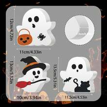 1pc Halloween Ghost Element Office Desk Decor Ornament, Personalized Home Decoration Party, Holiday Gift - Multicolor - View 3