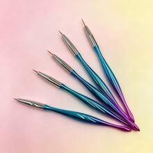 Transparent Crystal Special‑Shaped Nail Brush,Ergonomic Handle For Less Hand Fatigue - Blue - View 6