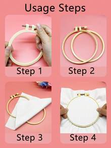 10pcs Natural Bamboo-Like Plastic Embroidery Hoops, 7.3-20.2cm Multiple Sizes Cross Stitch Hoop Set, Minimalist Portable DIY Craft Supplies, Classic Natural Style, Suitable For Embroidery, Cross Stitch, Quilting And Home Decor - Imitation Bamboo Embroidery Hoop - View 10