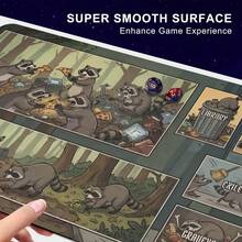 Card Game Mat, Featuring Cat Riding Dinosaur And Rainbow Gun Pattern, Suitable For TCG, CCG And RPG Tabletop Or Game Protection Mat, Also Can Be Used As Gaming Mouse Pad, Desk Mat Or Floor Mat - Mouse Pad - View 4