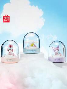Miniso Sanrio Licensed Cinnamoroll LED Night Light, Cute Glass Dome Decorative Lamp, Girls Collection Ornament Gift - Cinnamorol-a - View 5