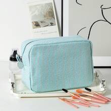 Personalized 3D Embroidered Makeup Bag, Customized Name Cosmetic Storage Pouch, Bridesmaid Gift, Wedding Party Travel Toiletry Organizer, Suitable For Women And Girls - Multicolor - View 10
