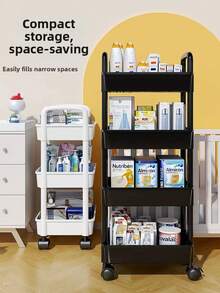 3-Tier And 4-Tier Waterproof Multi-Function Rolling Storage Cart - Versatile Storage Box For Home And Outdoor Camping - Multicolor - View 4
