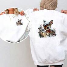 1/2/3pcs Snow Lantern Bow Deer Heat Transfer Iron-On Patch, Winter Christmas Deer Lantern Iron-On Sticker, DIY Decoration For T-Shirt, Sweatshirt, Pillow, Tote Bag - Multicolor - View 5