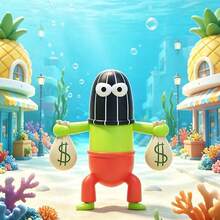 Miniso Mini Grain Figure‑Residents Of Bikini Bottom Blind Box, SpongeBob SquarePants Mini Character Model, Exquisite Desktop Display Ornament, Surprise Collectible Toy, Nice Present For Hobby Collectors (1PC Random Delivery) - Multicolor - View 3