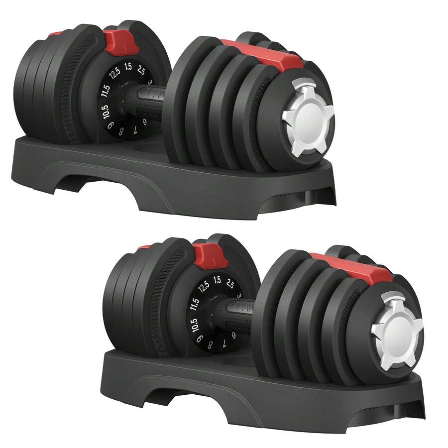 SONGMICS 2-In-1 Dumbbell Set, 2 X 12.5 Kg - Black - View 1