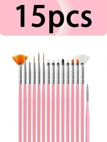 80pcs Pink Series Manicure Tool Kit, 48-Slot Reusable Nail Art Clay, 10 Nail Art Stands + 2 Clear Ba - Pink - View 12