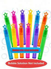 Star-Shaped Bubble Wand Test Tube, Colorful Mixed Five-Pointed Star Bubble Tube, Party Gathering Atmosphere Handheld Play Small Gift - Multicolor - View 8
