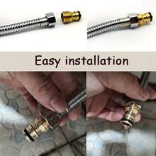 3pcs/Set Garden Hose Quick Connectors 1/2 Inch Brass Male Thread Quick Connectors With Sealing Tape, Suitable For Garden Irrigation, Watering, Car Washing, Outdoor Garden Hose Connection, Leak-Proof Quick Release Adapter - A - View 6