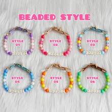 Personalized Beaded Dog Collar: Available In 6 Colors And Styles, The Perfect Personalized Gift For Your Dog, With A Durable Leather Buckle, A Customized Christmas Gift For Your Pet. - Multicolor - View 5