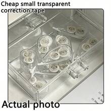 1/2/6/8 Rolls Transparent Mini Correction Tape, Large Capacity, Portable Eraser, Suitable For Home, Office, School Learning Tools, Quiet Correction Tape - Multiple Styles - View 7