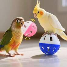 15pcs/10pcs/5pcs/1pc Bird Bell Ball Toy, Jingle Sound, Diameter 3.8cm (1.5 Inches), Colorful Cat Teaser Dog Teaser Parrot Toy Ball, Built-In Bell, Interactive Bird Cage Toy, Suitable For Budgies, Cockatiels, Lovebirds And Other Small Birds, Perfect Holiday Gift For Pets, Sound Toy Ball Cat Toys/Bird Accessories/Bird Toys - View 5